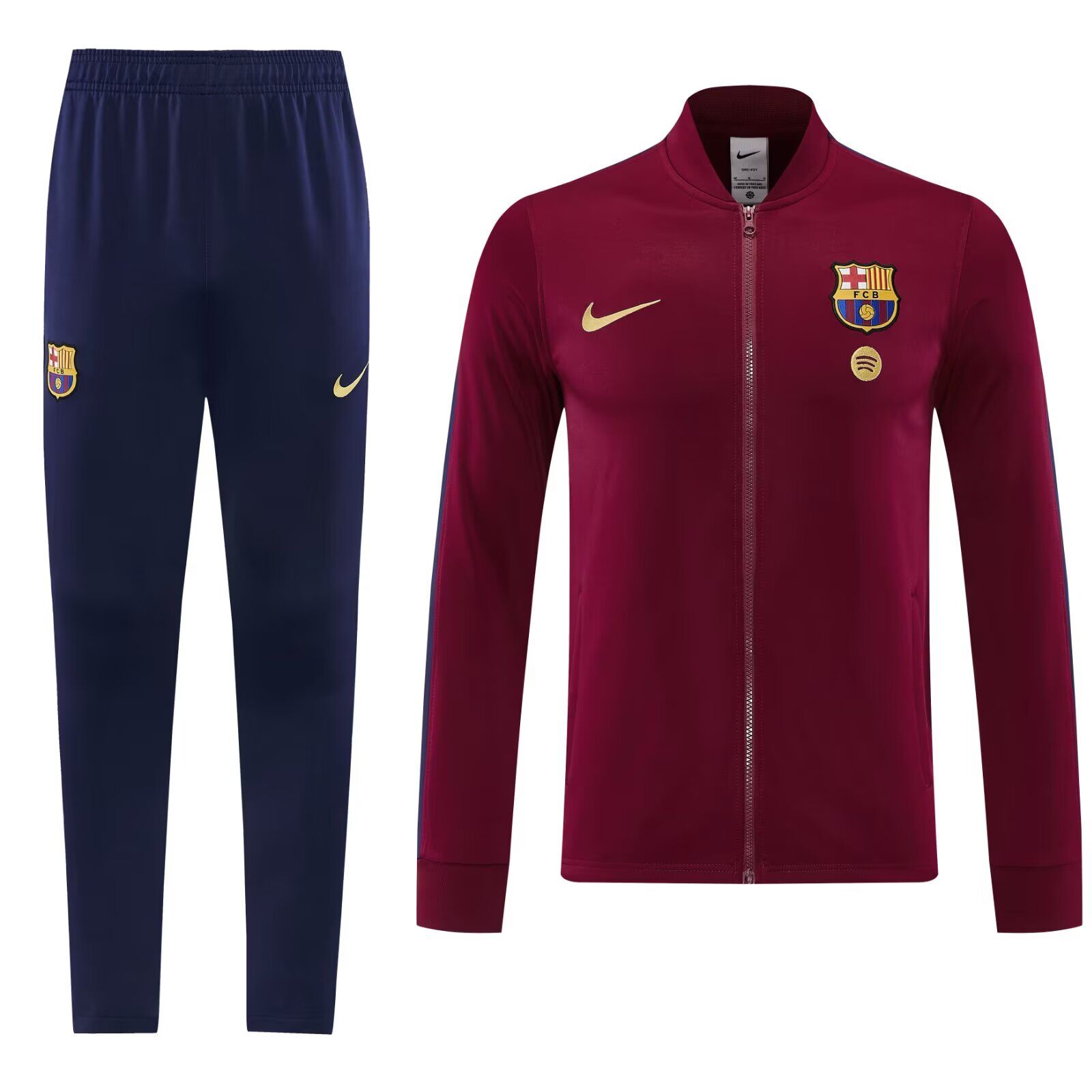 AAA Quality Barcelona 26/27 Tracksuit - Dark Red/Golden